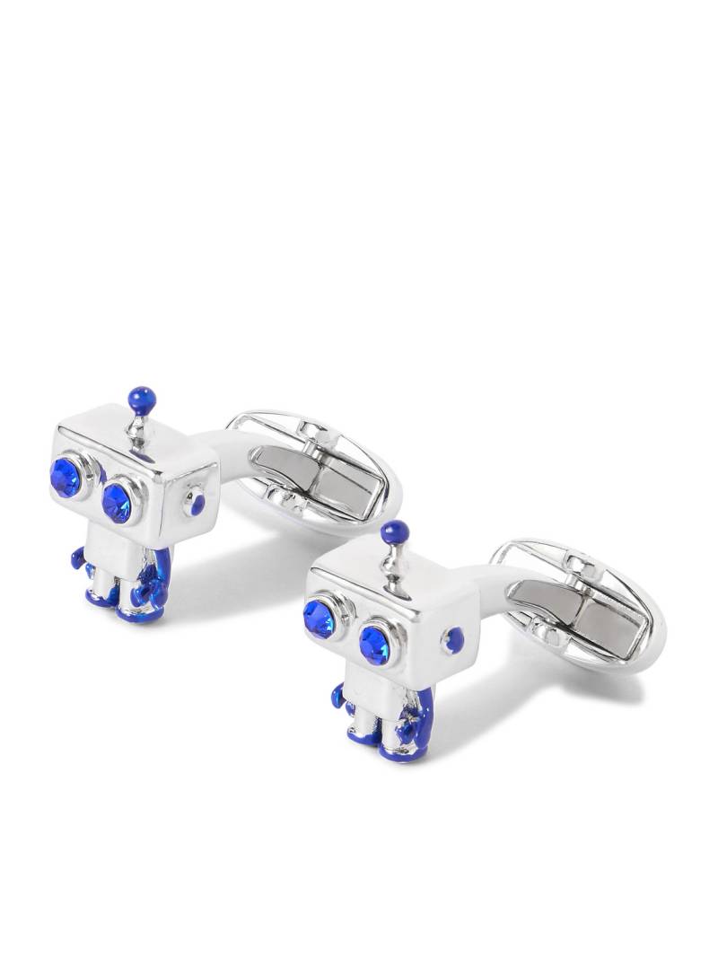 Paul Smith - Robot Silver-Tone Crystal Cufflinks - Men - Silver von Paul Smith