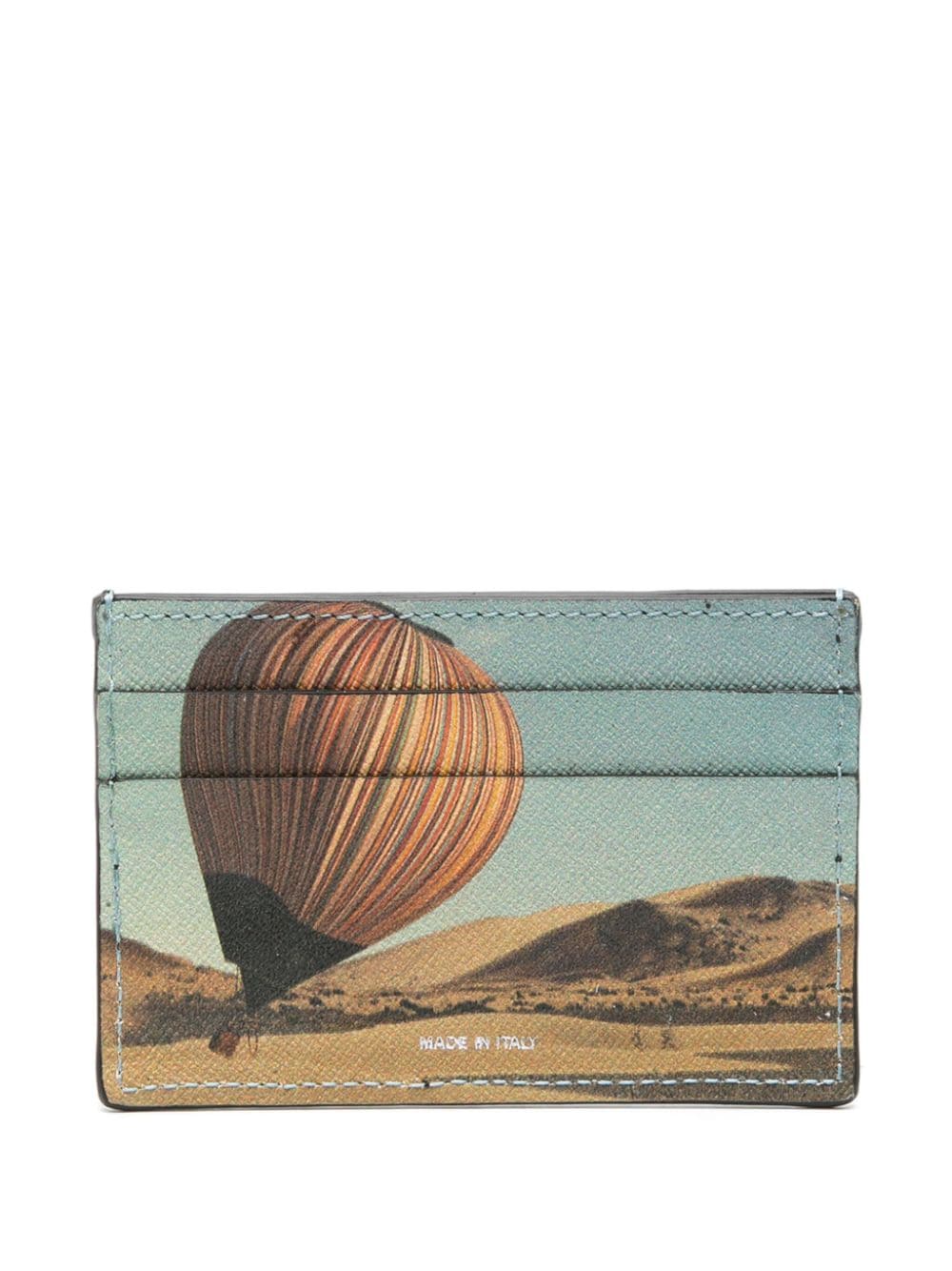 Paul Smith Kartenetui mit Signature Stripe Balloon-Print - Schwarz von Paul Smith