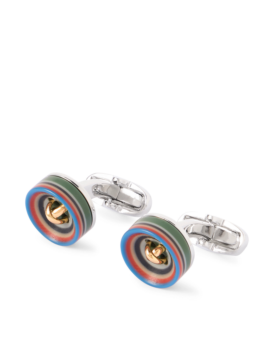 Paul Smith - Silver-Tone and Resin Cufflinks - Men - Multi Paul Smith - Silver-Tone and Resin Cufflinks - Men - Multi von Paul Smith