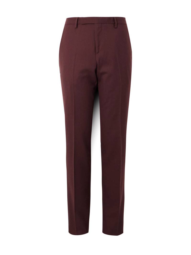 Paul Smith - Slim-Fit Straight-Leg Wool-Twill Suit Trousers - Men - Burgundy - UK/US 30 von Paul Smith