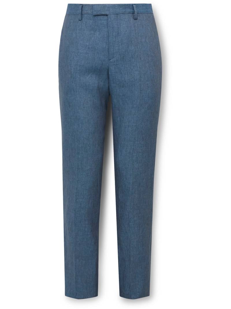 Paul Smith - Slim-Fit Tapered Linen Trousers - Men - Blue - UK/US 38 von Paul Smith