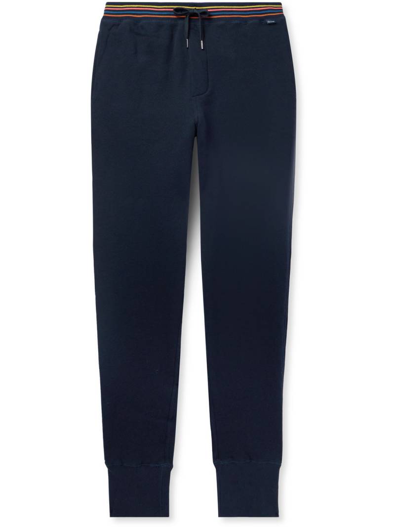 Paul Smith - Tapered Striped Cotton-Jersey Sweatpants - Men - Blue - L von Paul Smith