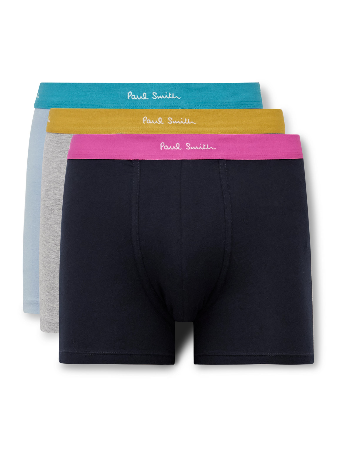 Paul Smith - Three-Pack Stretch Organic Cotton Trunks - Men - Blue - S Paul Smith - Three-Pack Stretch Organic Cotton Trunks - Men - Blue - S von Paul Smith