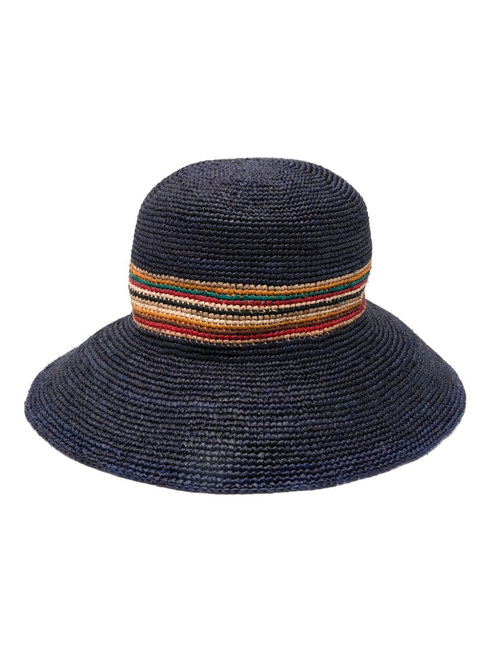 Paul Smith contrast-panel straw hat - Blau von Paul Smith