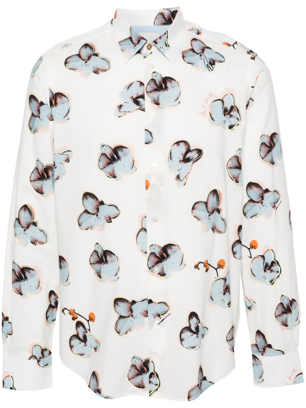 Paul Smith Hemd mit Blumen-Print - Weiß von Paul Smith