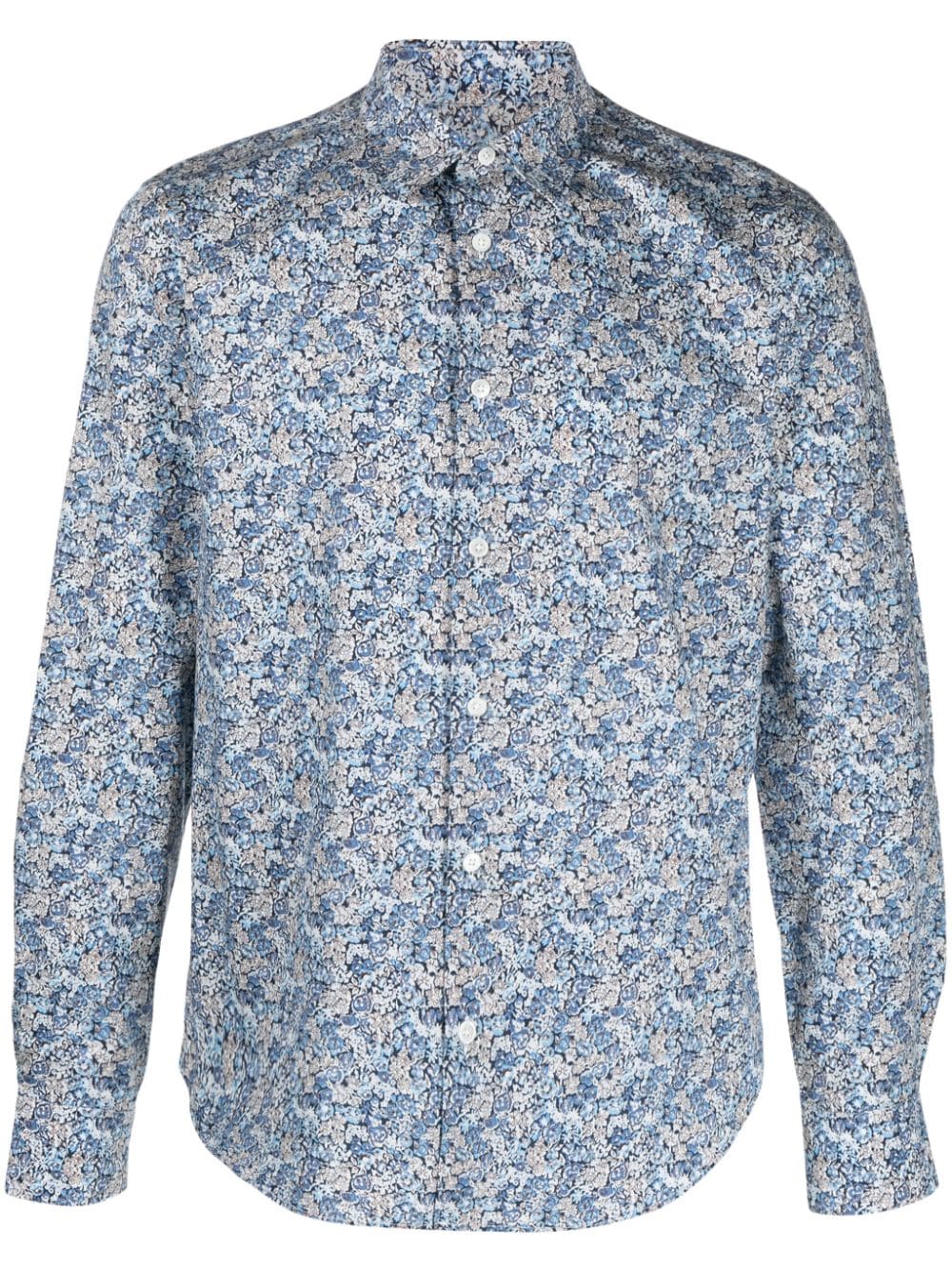 Paul Smith Popeline-Hemd mit Blumen-Print - Blau von Paul Smith