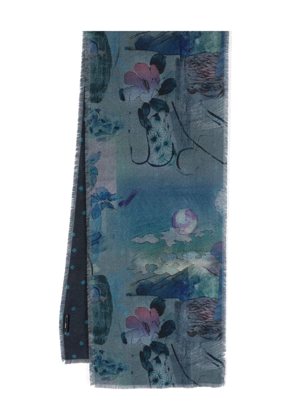 Paul Smith Wendbarer Wollschal mit Blumen-Print - Blau von Paul Smith