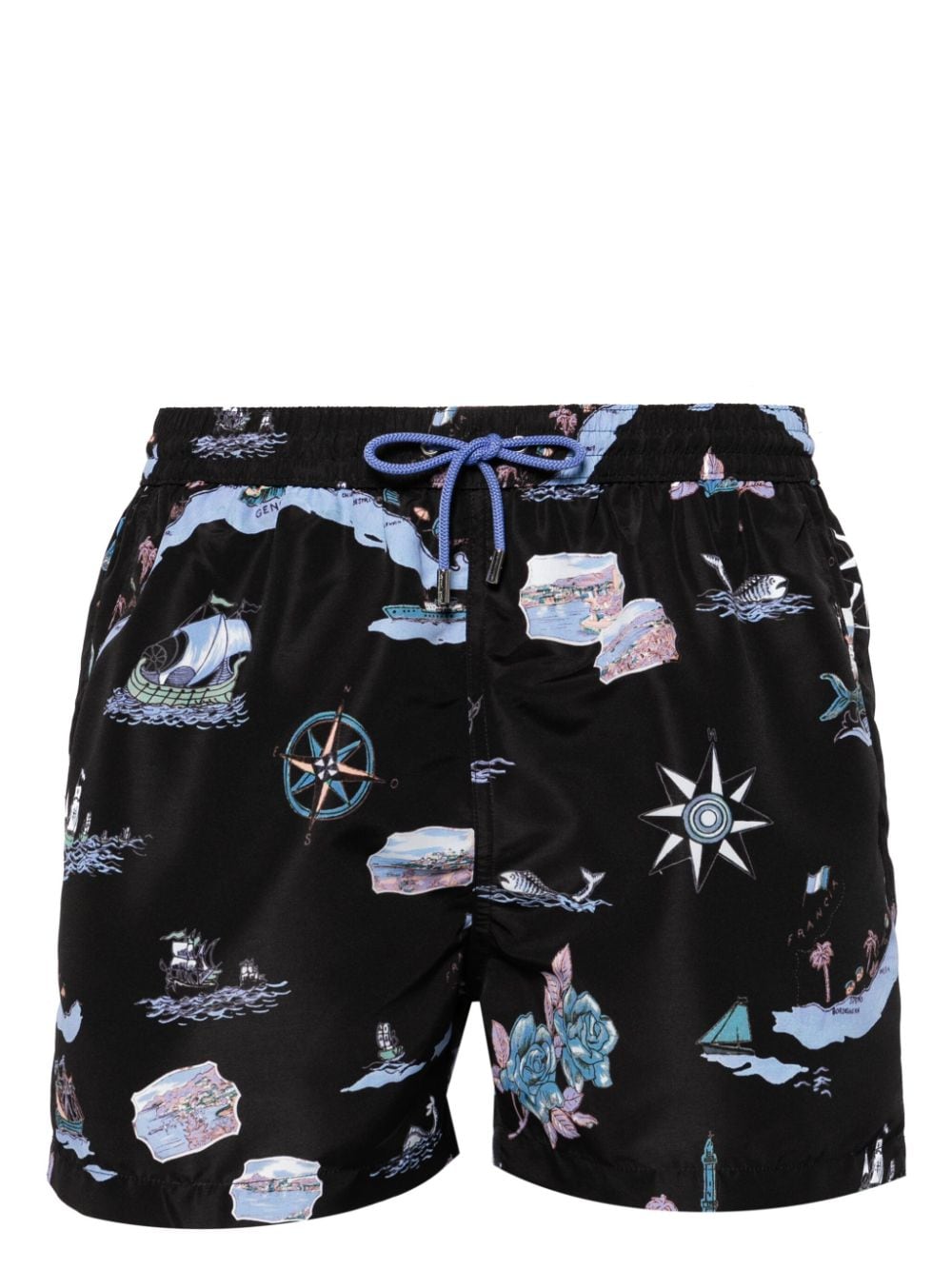 Paul Smith Badeshorts mit grafischem Print - Schwarz von Paul Smith