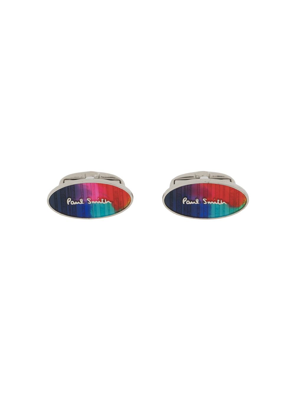 Paul Smith logo print cufflinks - Silber von Paul Smith