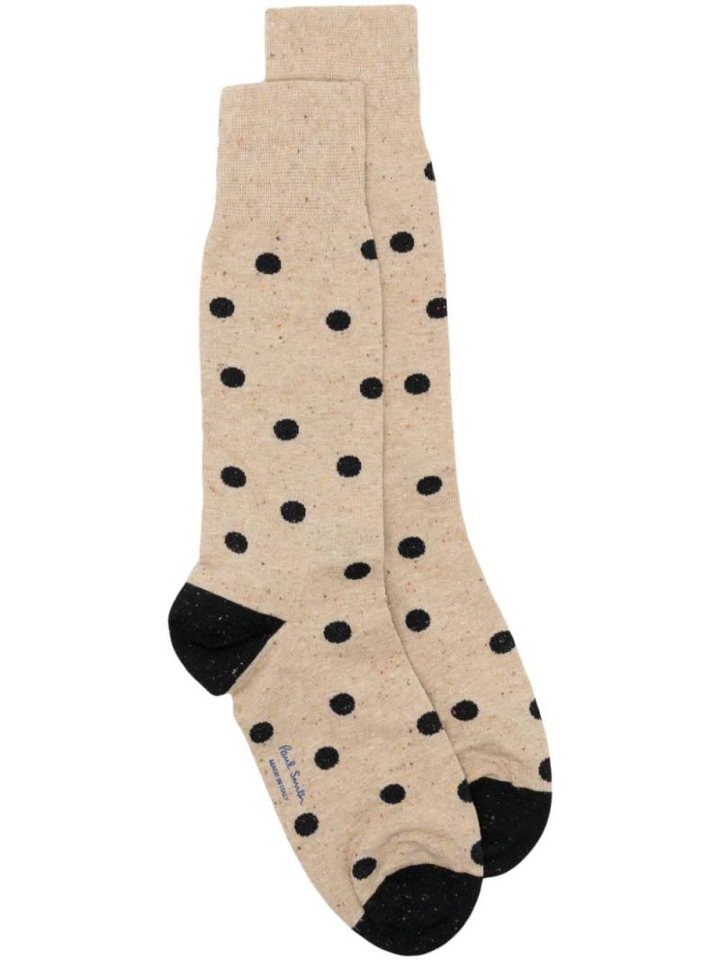 Paul Smith Socken mit Polka Dot-Intarsie - Nude von Paul Smith