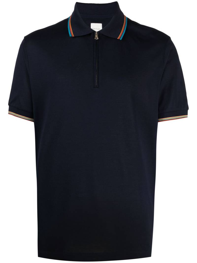 Paul Smith Poloshirt mit Regenbogenstreifen - Blau von Paul Smith