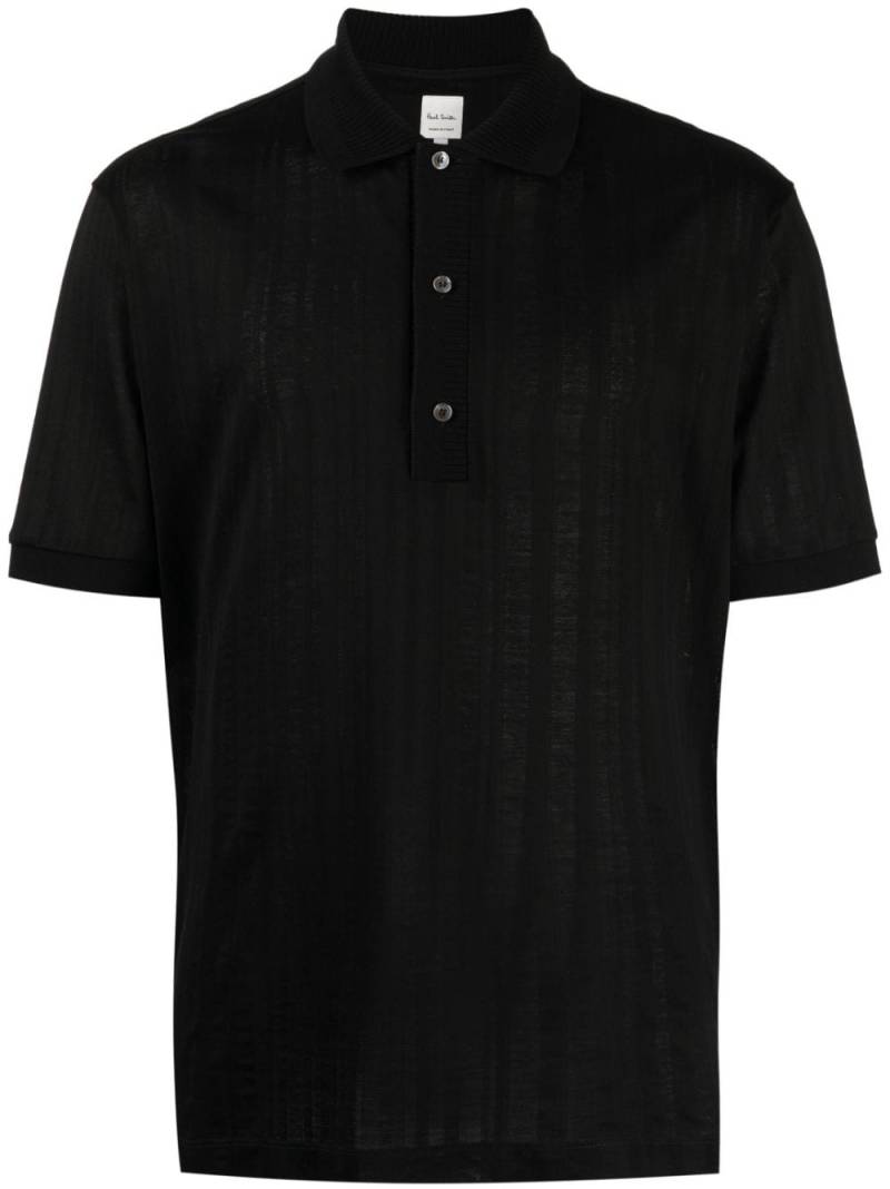 Paul Smith Gestreiftes Poloshirt aus Bio-Baumwolle - Schwarz von Paul Smith