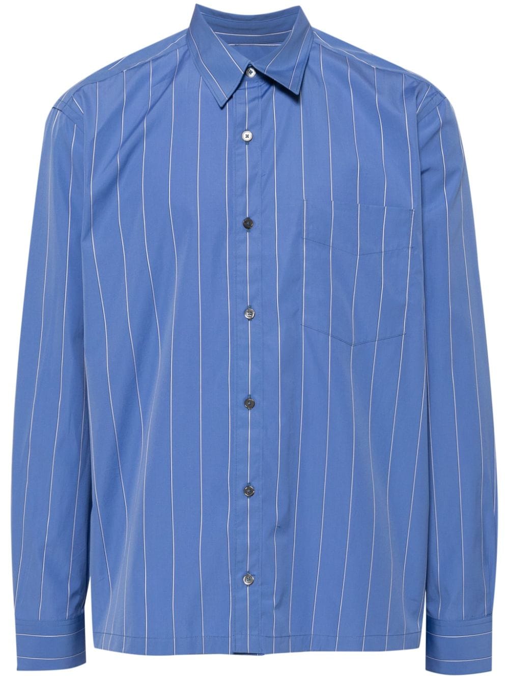 Paul Smith vetical-stripe print cotton shirt - Blau von Paul Smith