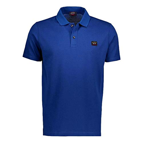 Paul and Shark Herren Pique Baumwoll-Polo-Shirt Blau L von Paul & Shark