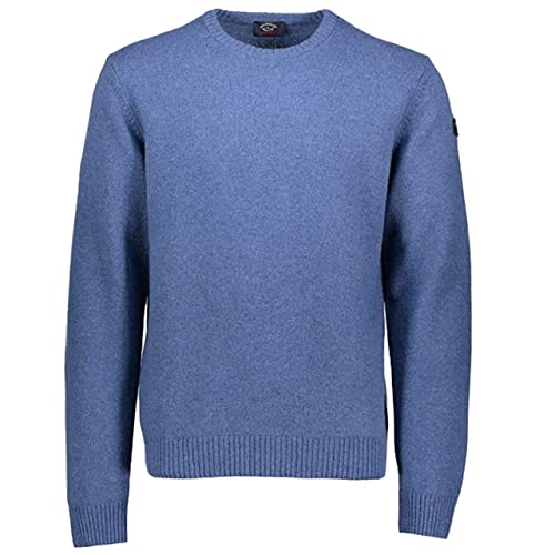 Paul & Shark COP1061-740 Pullover Girocollo Lana Shetland Uomo Regular Fit Ocean Blue (S, Ocean Blue) von Paul & Shark