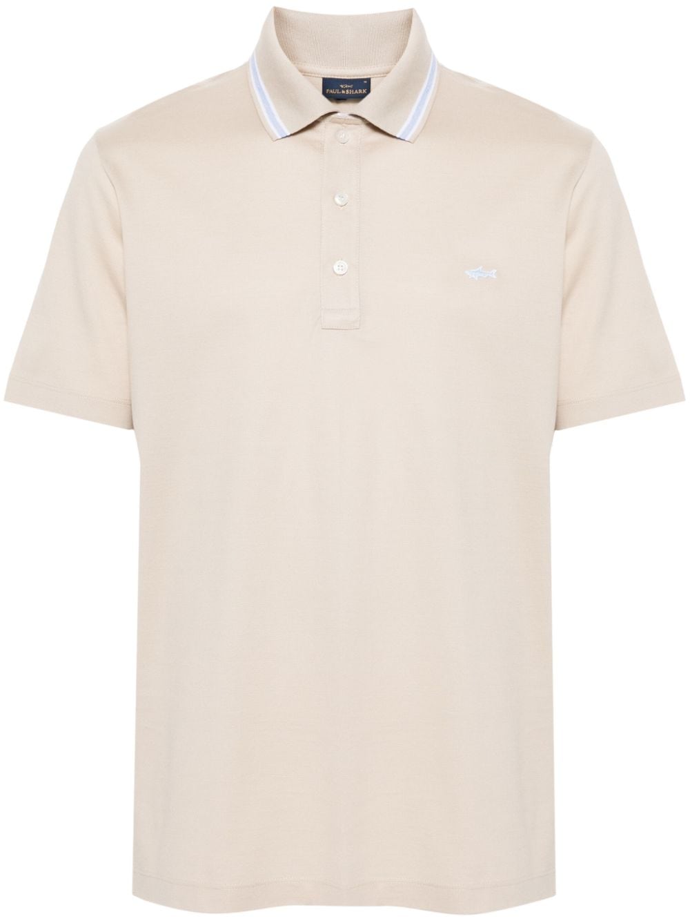 Paul & Shark Pikee-Poloshirt mit Logo-Patch - Nude von Paul & Shark