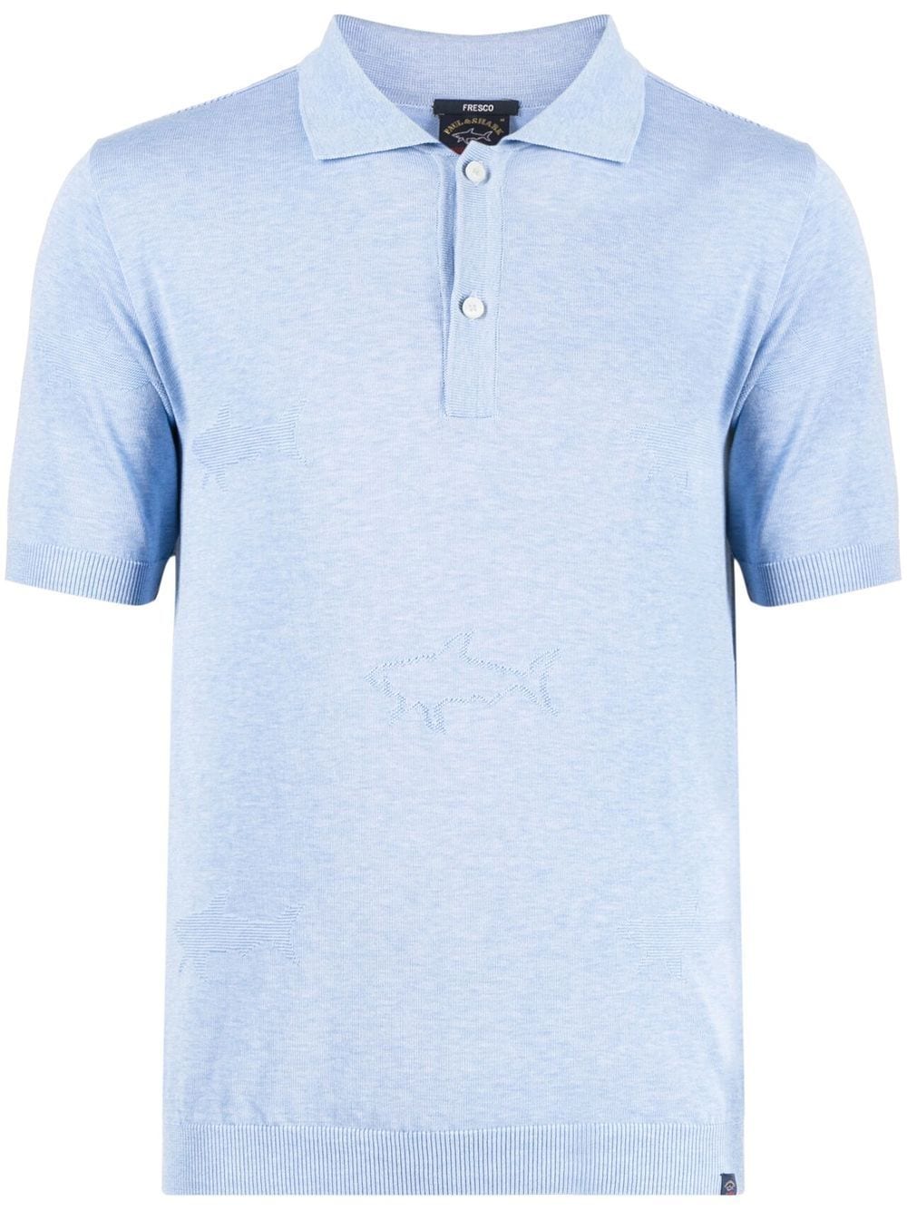 Paul & Shark Poloshirt mit Haimuster - Blau von Paul & Shark