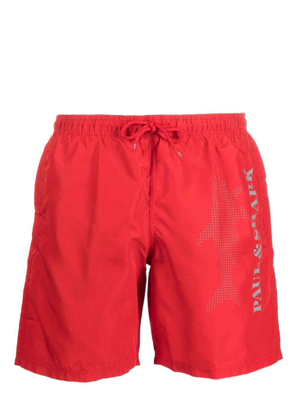 Paul & Shark Badeshorts mit Logo-Print - Rot von Paul & Shark