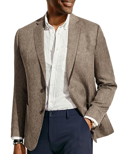 PaulJones Anzüge & Sakkos für Herren mit Tasche Sportlich Blazer Modisch Rückenbelüftung Hochzeit M Khaki 558S24-4 von PaulJones