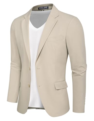 PaulJones Jackett Herren Sakko Sportlich Modern Leichte Sakko Slim Fit Blazer XXL Aprikose 571S24-4 von PaulJones