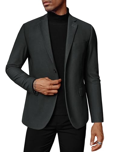 PaulJones Sakko Herren Strech Boss Anzugjacke 2 Knöpfe Elegente Modischer Blazer S Dunkelgrau 507A23-4 von PaulJones