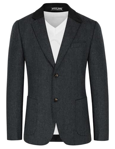 PaulJones Sakkos für Herren Blazer Boss Business Vintage Cord Sakko mit Fischgrätenmuster Elegante 462A23-5 von PaulJones