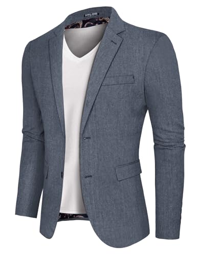 Trachter Sakko für Herren Hochzeit Party Modern Freizeit Anzugjacken Regular Fit XXL Dunkelblau 625S24-2 von PaulJones