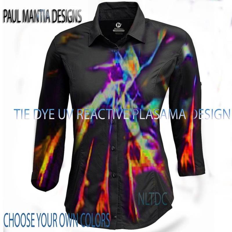 Ausschließlich Paul Mantia Custom Uv Reactive Hand Dyed Button Downglo Shirts Ausschließlich Paul Mantia Custom Uv Reactive Hand Dyed Button Downglo Shirts von PaulMantiaGlodye