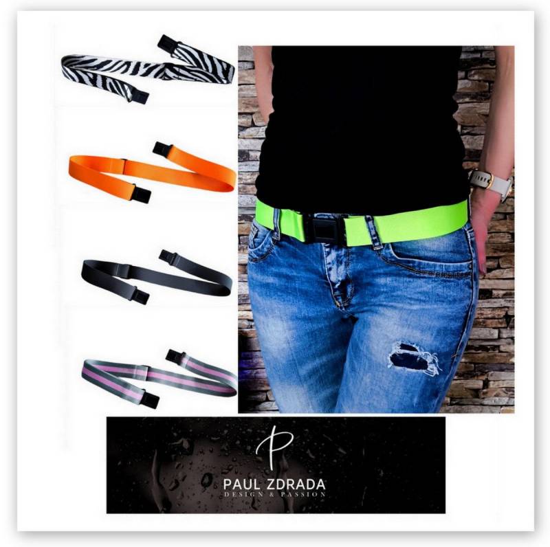 PaulZdrada Stoffgürtel Damen Gürtel Jeansgürtel Stoffgürtel mit Klick-Verschluss Modern 2025 von PaulZdrada