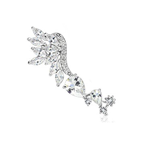 Paula & Fritz® Ohrklemme aus Edelstahl Chirurgenstahl 316L Flügel aus Zirkonia für Ohr Links von Paula & Fritz