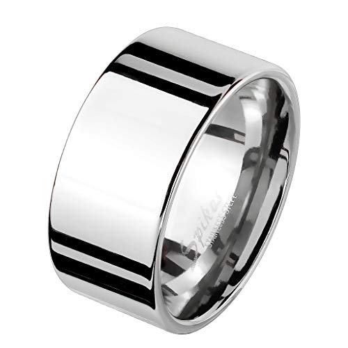 Paula & Fritz® Partnerring Silber hochglänzend Glatte Fläche Freundschafts-Ring Damen-Ring Herrenring Verlobungs-Ring Edelstahl Chirurgenstahl 316L R-M6542S_80 von Paula & Fritz