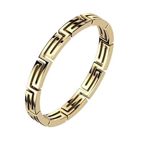 Paula & Fritz® Ring Damen Bandring Gold 316L Chirurgenstahl Größe 52 (16,6) 2,7-mm breit Damen-Ring Herren-Ring Partner-Ring Verlobungs-Ring Ehe-Ring von Paula & Fritz