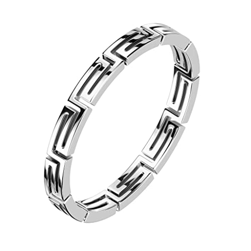Paula & Fritz® Ring Damen Bandring Silber 316L Chirurgenstahl Größe 59 (18,8) 2,7-mm breit Damen-Ring Herren-Ring Partner-Ring Verlobungs-Ring Ehe-Ring von Paula & Fritz