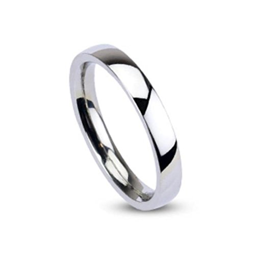 Paula & Fritz® Ring aus Edelstahl Chirurgenstahl 316L 3mm breit Silber Klassis. von Paula & Fritz