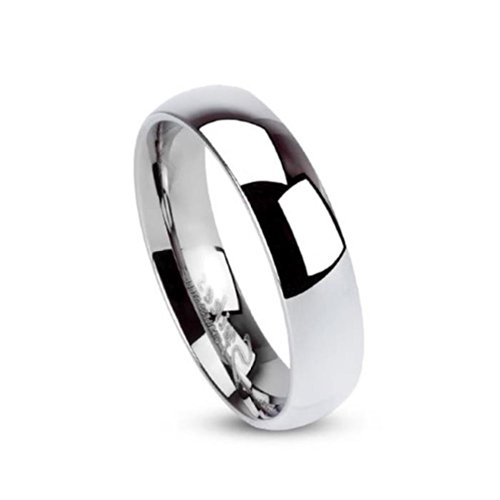 Paula & Fritz® Ring aus Edelstahl Chirurgenstahl 316L 5mm breit Silber Klassis. von Paula & Fritz