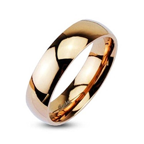 Paula & Fritz® Ring aus Edelstahl Chirurgenstahl 316L roségold 4mm breit Class... von Paula & Fritz