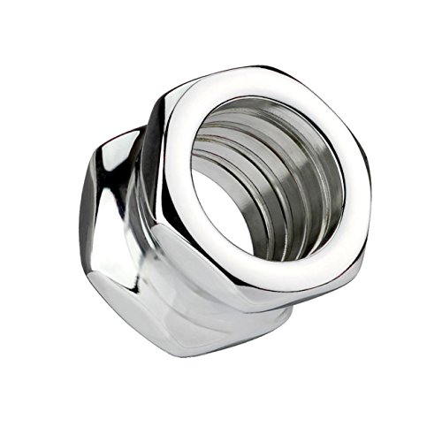 Paula & Fritz® Tunnel Hexagon Flared Silber 8-mm Edelstahl Chirurgenstahl 316 L Piercing Ohr-Schmuck Damen Herren Flesh-Tunnel Sechskant-Schraube von Paula & Fritz