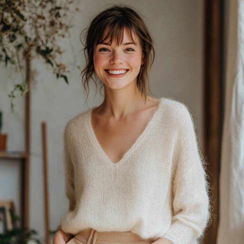 Mohair Strickpullover Handstrick Schiere Weicher Leichter Sommer Pullover Blend von PaulaCashmere