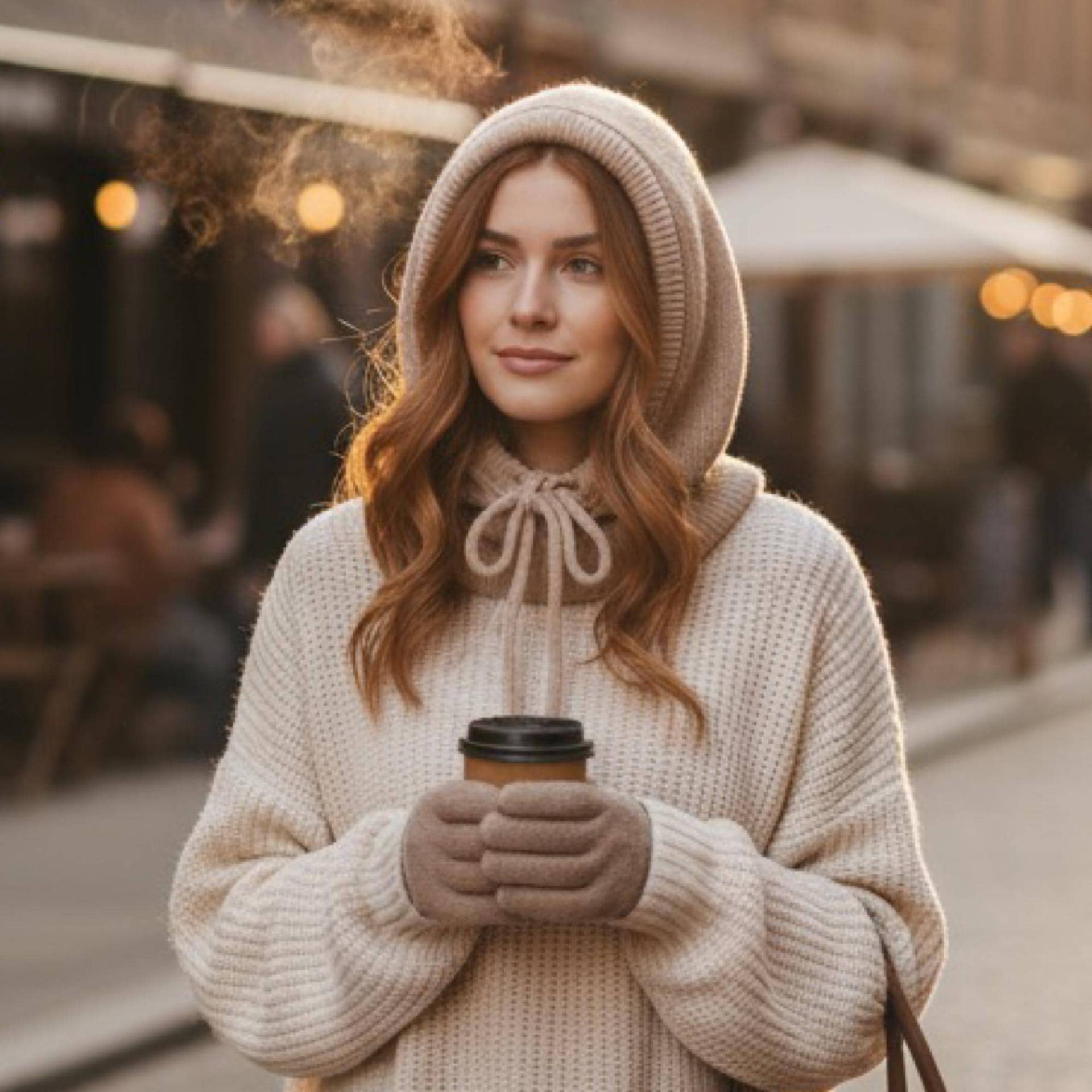 strick Balaklava Damen Herren | Winter Kapuze Bequeme Gestrickte Hood in Cream, Beige, Braun, Grau, Schwarz von PaulaCashmere