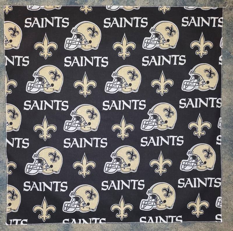 Nfl New Orleans Saints Kopf Bandana 2 Größen Angeboten ~ L 22 1/2 "& Xl 25" Sq. Ca. Neu von PaulasFashions