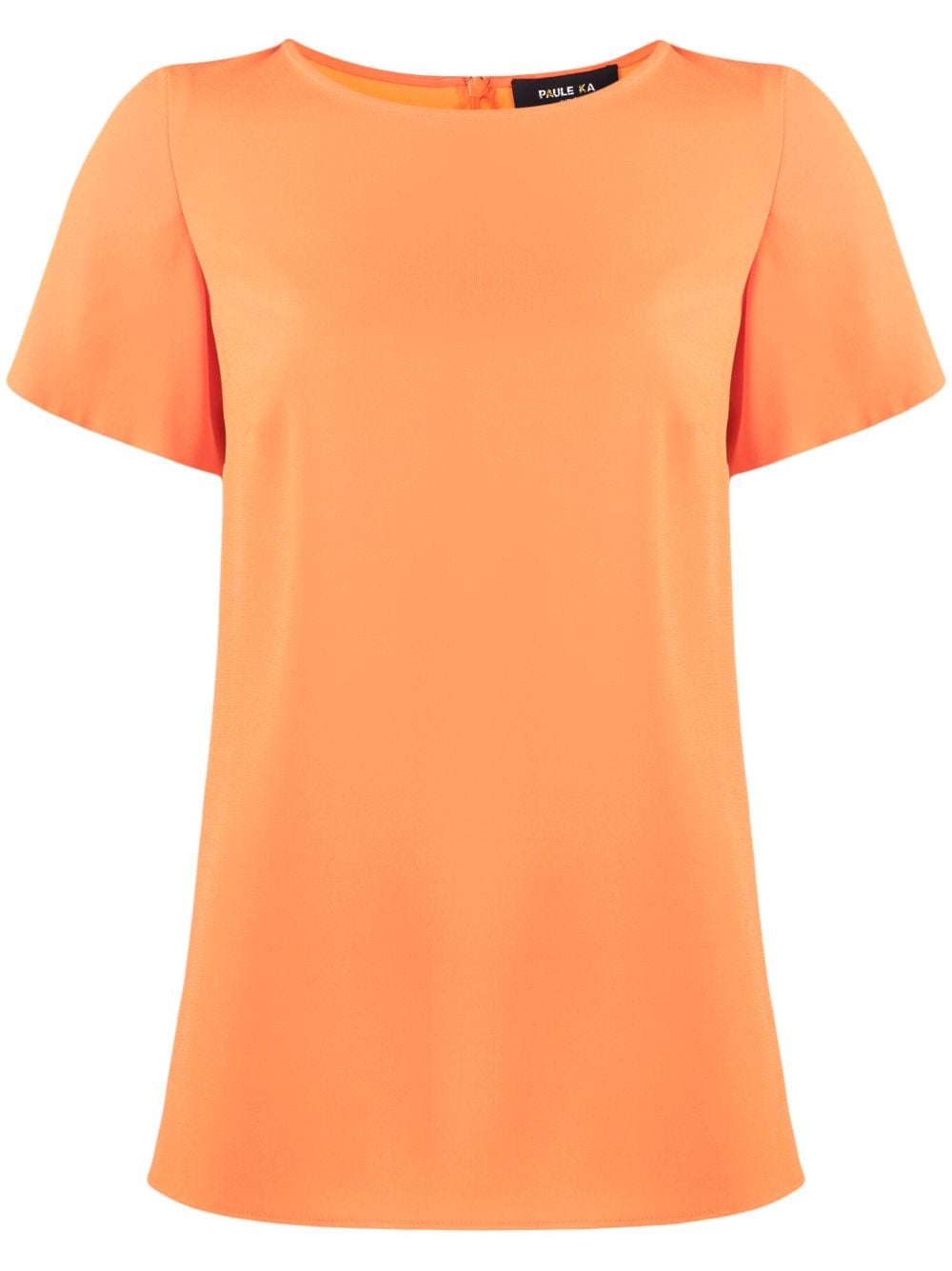 Paule Ka Ausgestellte Bluse aus Satin - Orange von Paule Ka