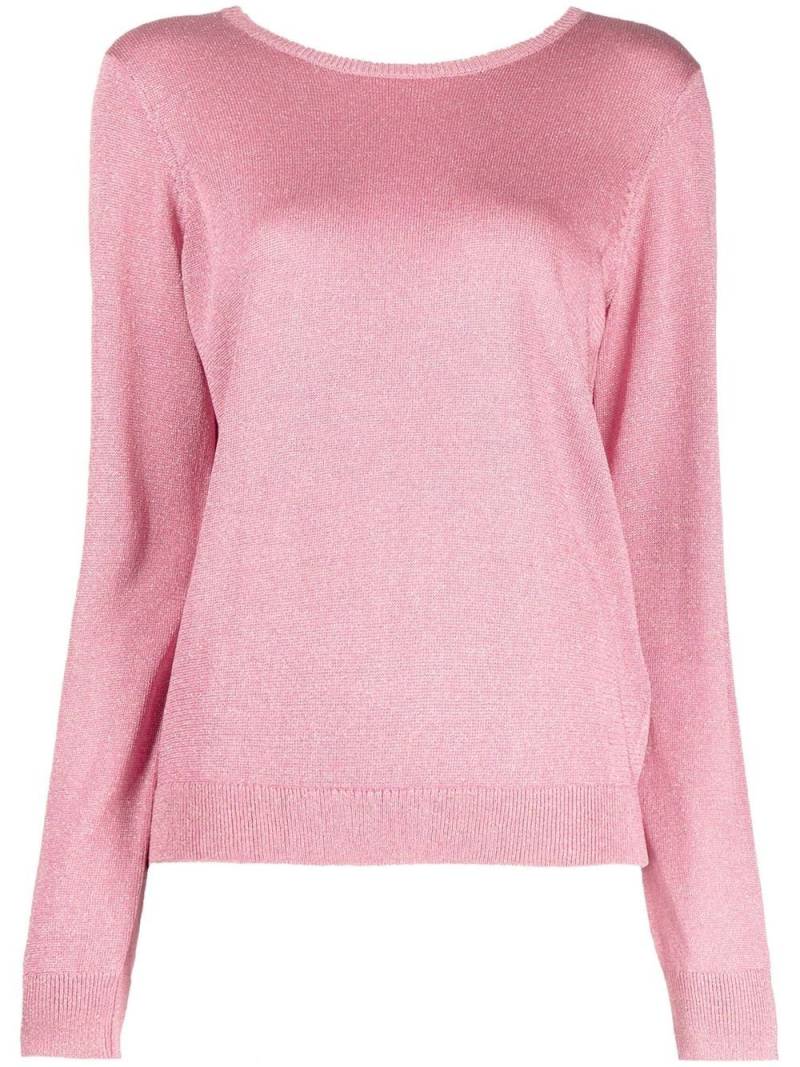 Paule Ka Cardigan mit V-Rückenausschnitt - Rosa von Paule Ka