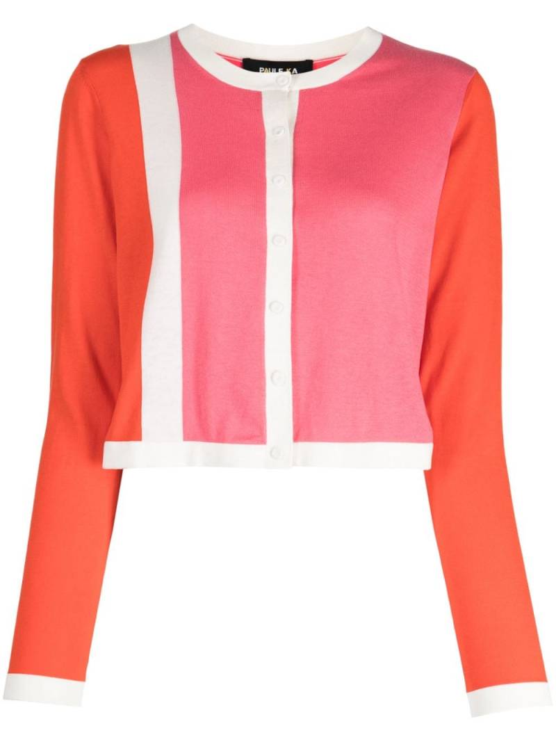 Paule Ka Pullover in Colour-Block-Optik - Rosa von Paule Ka