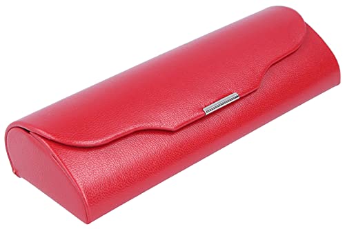 Paule & Knopf Angesagtes Brillenetui - Nice - aus echtem Leder mit Druckknopfverschluss in Rot Glattleder von Paule & Knopf