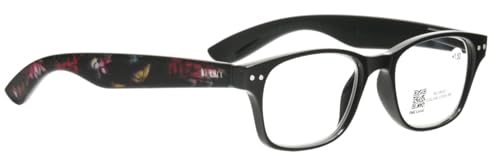 Paule & Knopf Auffällige ELLE Lesebrille EL15939 mit hochwertigem Federscharnier in Schwarz + 3,00 dpt von Paule & Knopf