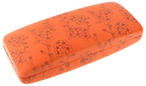 Paule & Knopf Brillenetui VERGISSMEINNICHT mit Metallscharnier in der Farbe Orange von Paule & Knopf