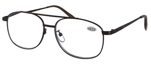 Paule & Knopf Markante Fertiglesebrille Hajo mit Doppelsteg und Blaulichtfilter in Bronze von Paule & Knopf