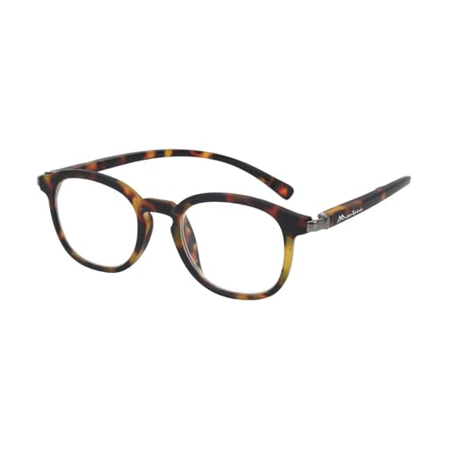 Paule & Knopf Praktische Montana Lesebrille MNR4 mit hochwertigem Federscharnier und Nackenhalterfunktion Havanna +3,50 dpt von Paule & Knopf