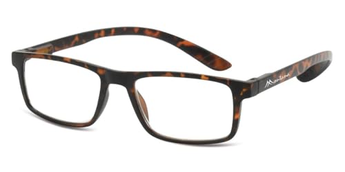 Paule & Knopf Schlichte Montana Lesebrille MNR3 mit hochwertigem Federscharnier und Nackenhalterfunktion aus Kunststoff Havanna +1,50 dpt von Paule & Knopf
