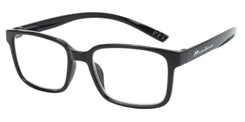 Paule & Knopf Stilvolle Vollrand-Lesebrille MNR2 aus robustem Kunststoff mit flexiblem Federscharnier und Nackenhalterfunktion Schwarz +1,50 dpt von Paule & Knopf